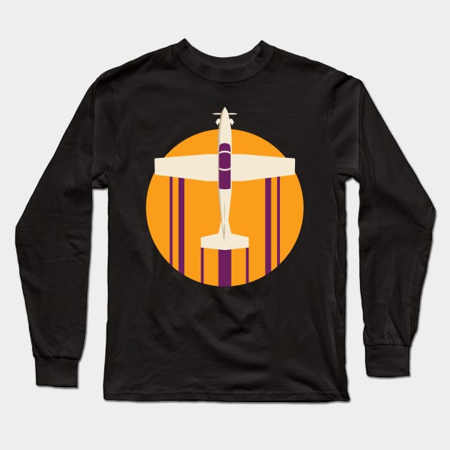 T-6 Texan II Trainer Airplane Long Sleeve T-Shirt by danchampagne